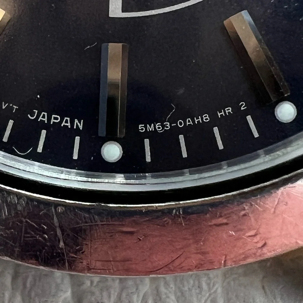 Seiko Kinetic Rare Automatic Men’s Watch Blue Dial White Leather Strap Date